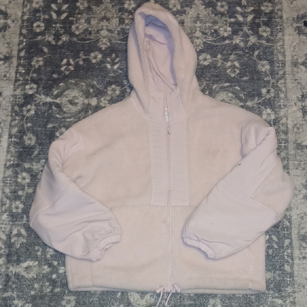 All in Motion Light Pink Hooded fuzzy jacket